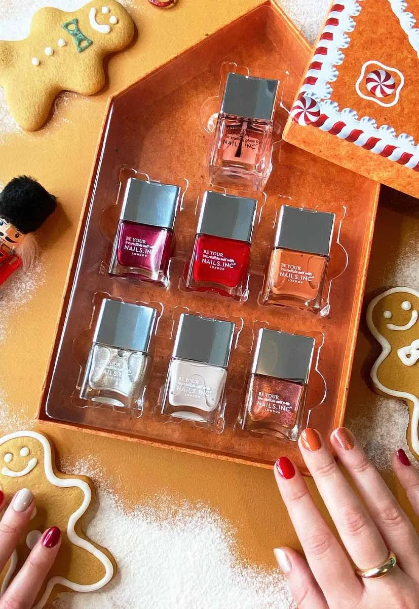 Nails Inc Ginger All The Way neglelakk 7-pakning krem