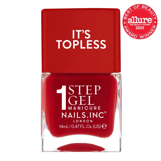 Nails Inc Kendall 1-Step Gel neglelakk It's Topless rød