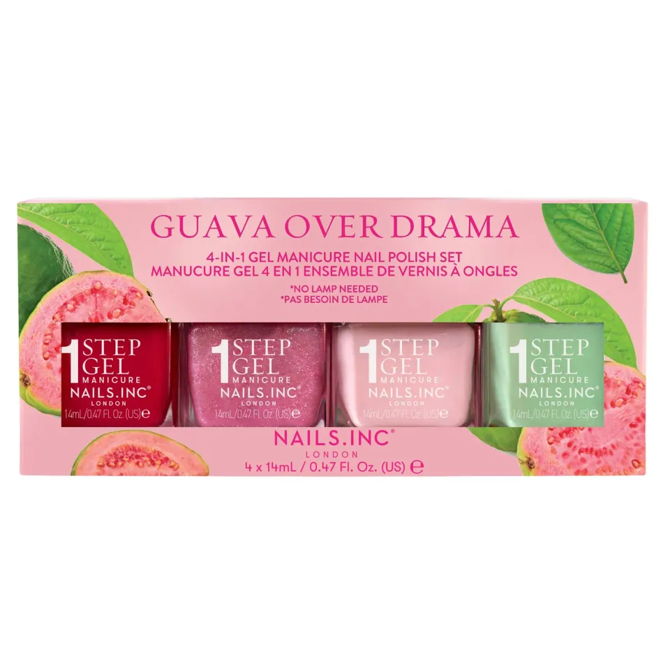 Nails Inc It's Topless Guava Over Drama neglelakk 4-pakning