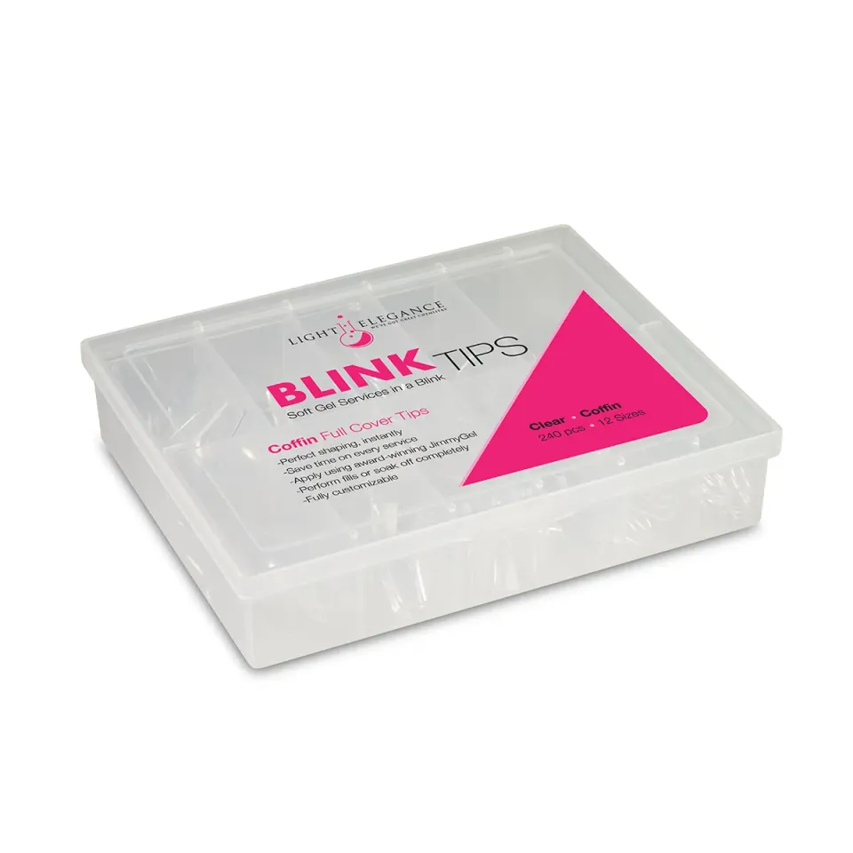 Light Elegance BLINKTips Coffin negletipper 240 stk fleksibel