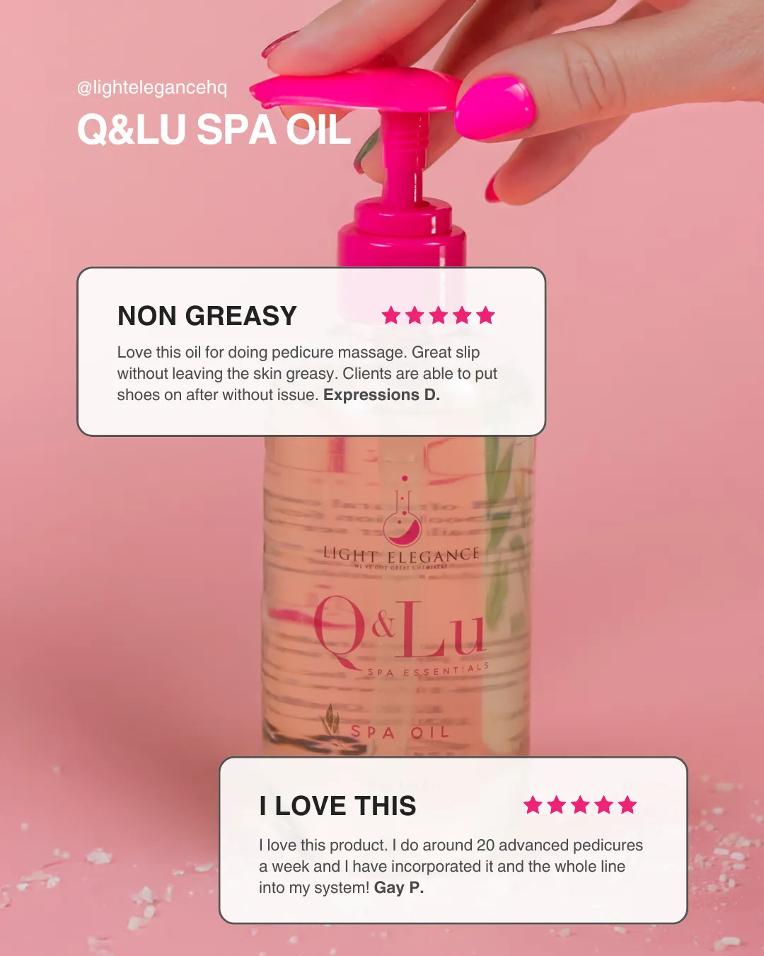 Light Elegance Q&Lu Spa Oil negleolje 8 oz