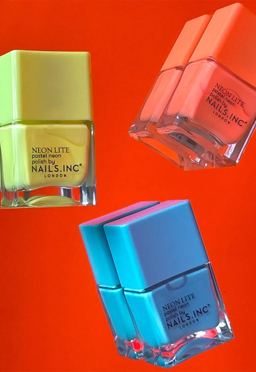 Nails Inc Neon Lite Brighton Grove neglelakk neon oransje