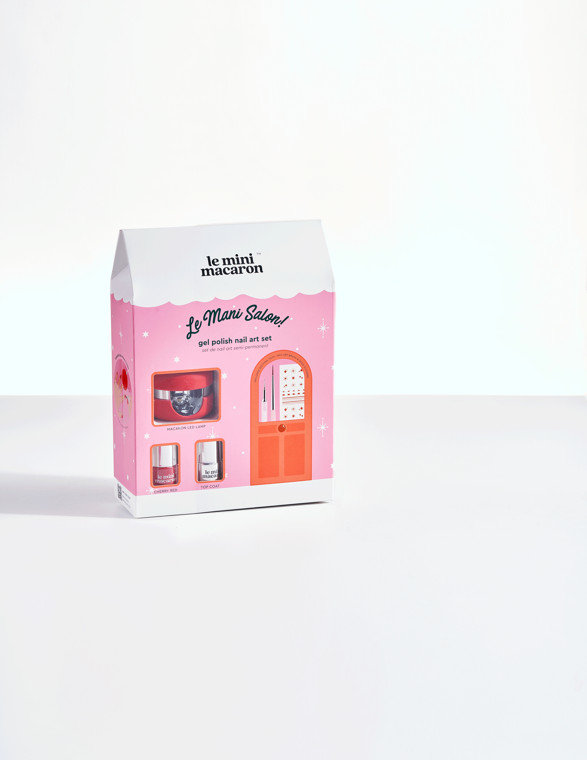 Le Mini Macaron Le Mani Salon gellakksett kirsebærrød
