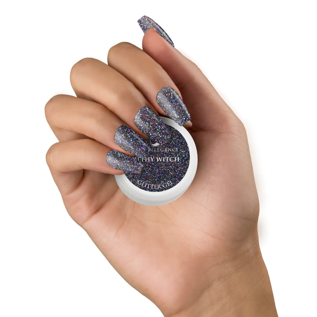 Light Elegance Filthy Witch glittergel 10 ml mørk