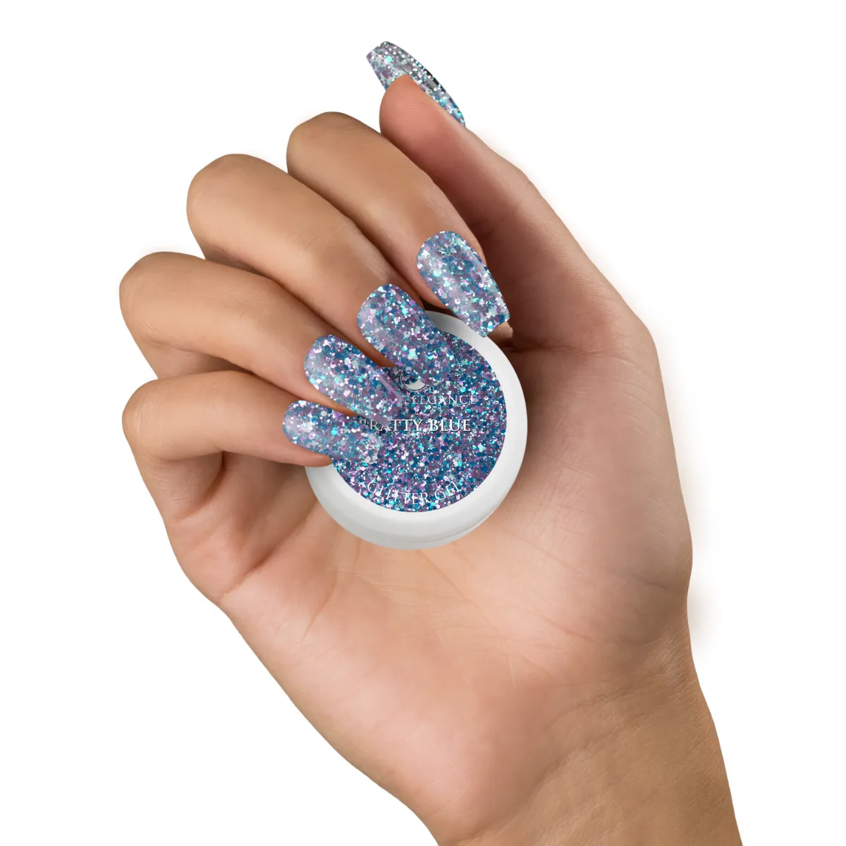 Light Elegance Bratty Blue glittergel 10 ml aqua lavendel