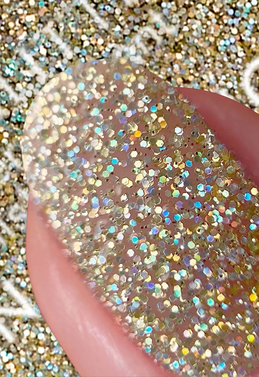 Nails Inc London HD Glitter Always Electric neglelakk gullglitter