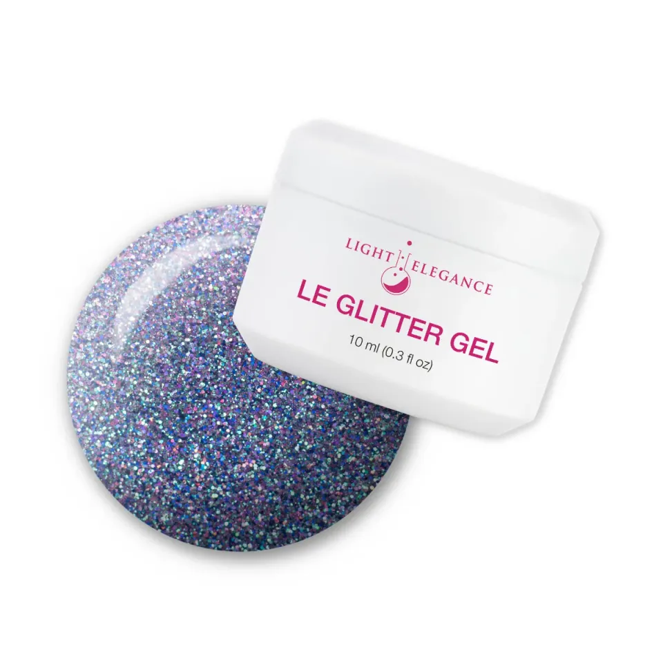 Light Elegance Tough Act to Follow glittergel 10 ml midnatt