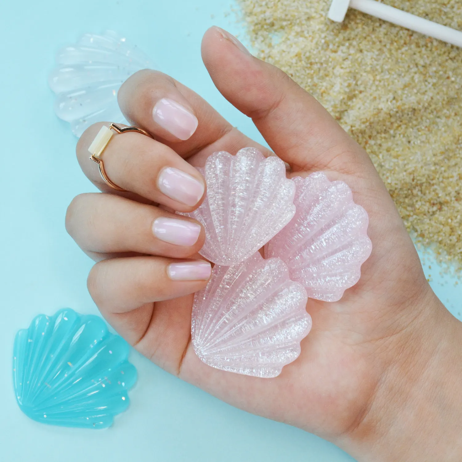 Le Mini Macaron Pearlescence gellakk 8,5 ml transparent shimmer