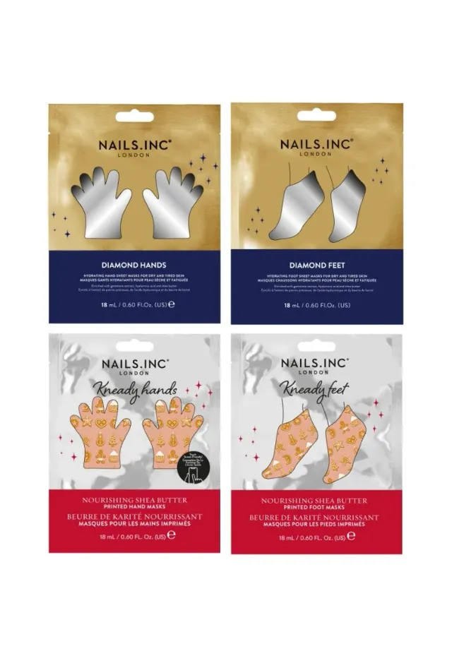 Nails Inc Hand to Toe Hydration hånd- og fotmaske 4-pk