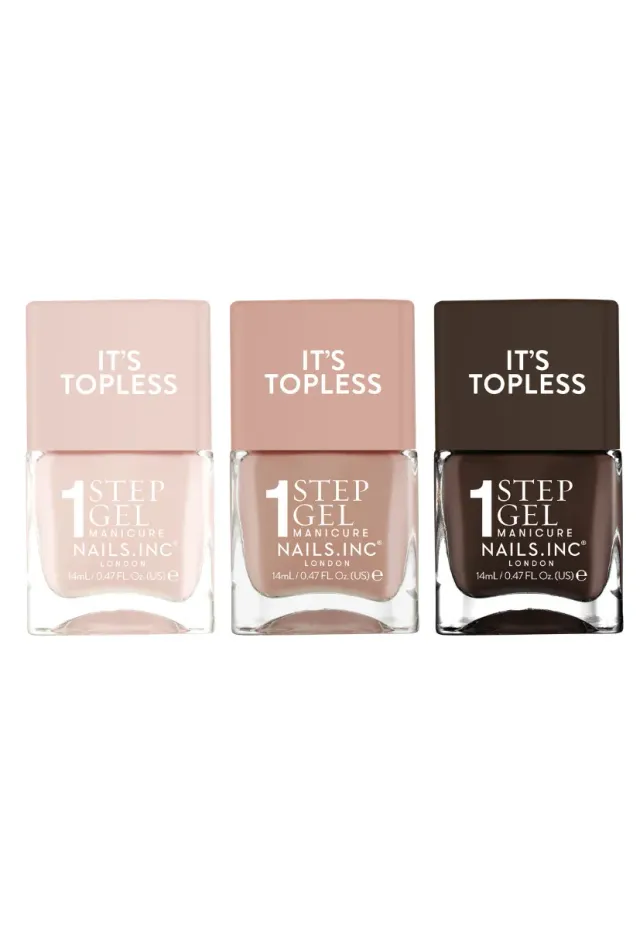 Nails Inc It’s Topless Mocha Mousse Nudes Trio neglelakk 3-pk brun