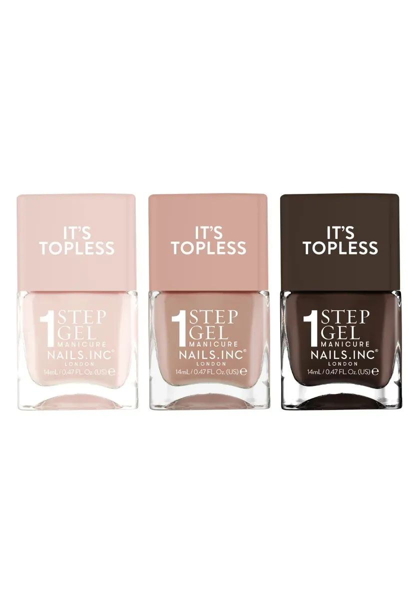 Nails Inc It’s Topless Mocha Mousse Nudes Trio neglelakk 3-pk brun