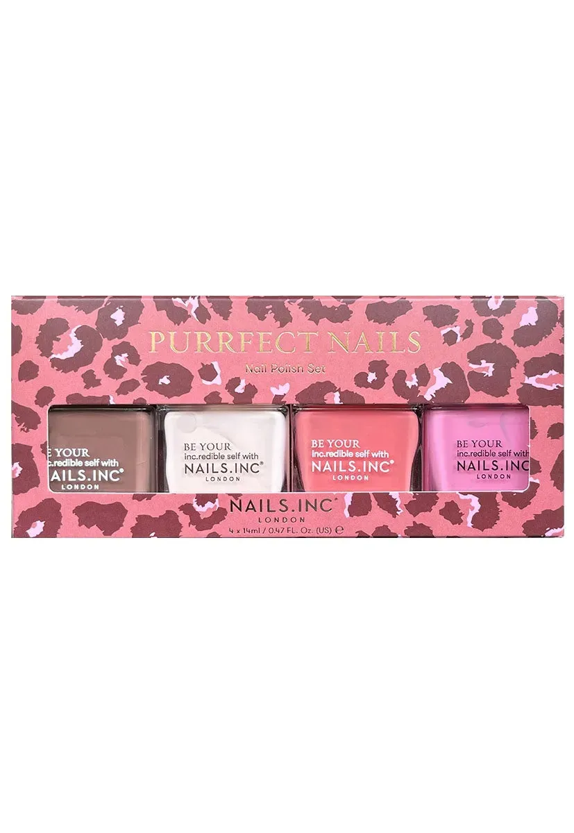 Nails Inc Purrfect Nails neglelakk 4-pakning krem