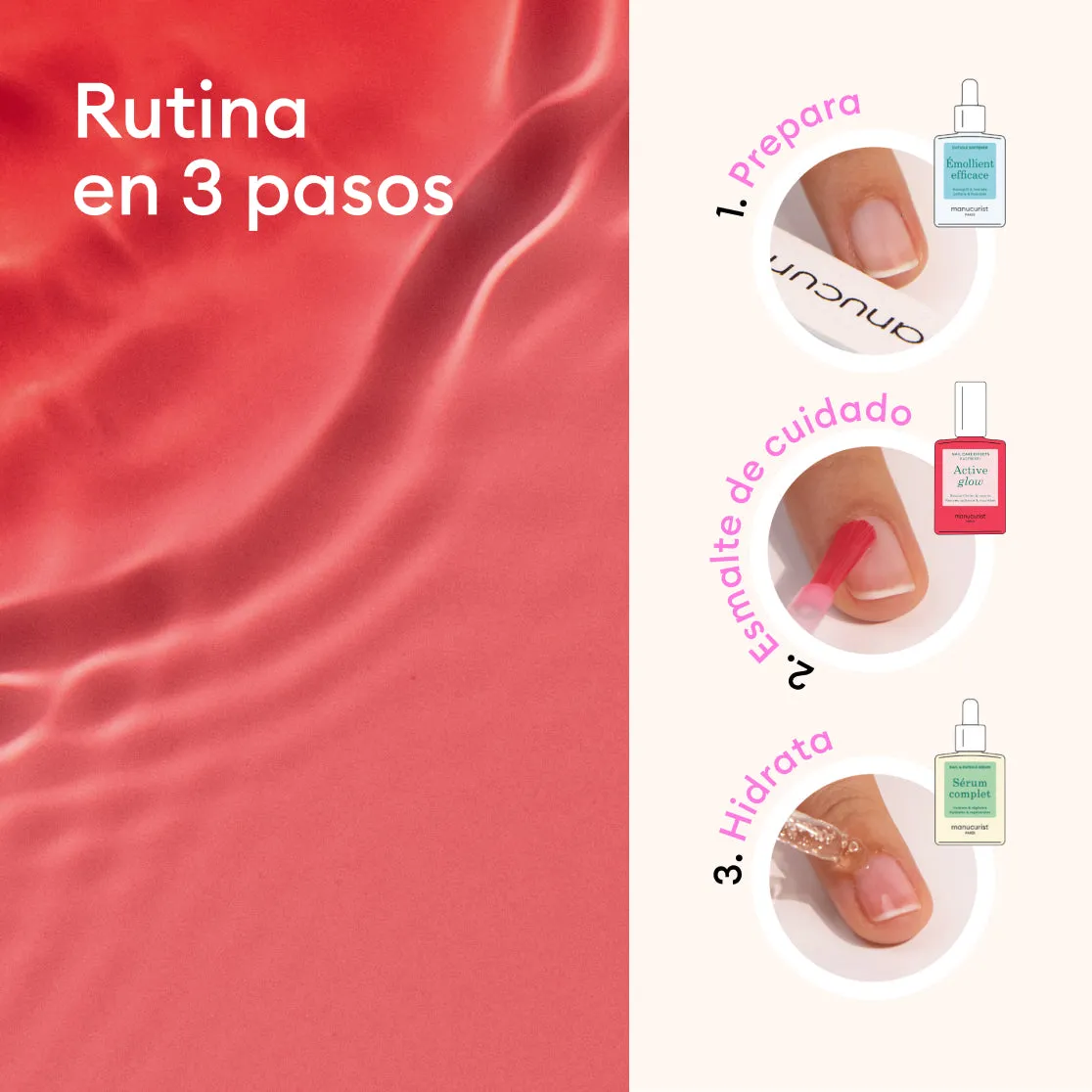 Manucurist Active Manicure Kit neglesett 3 pleielakk glans