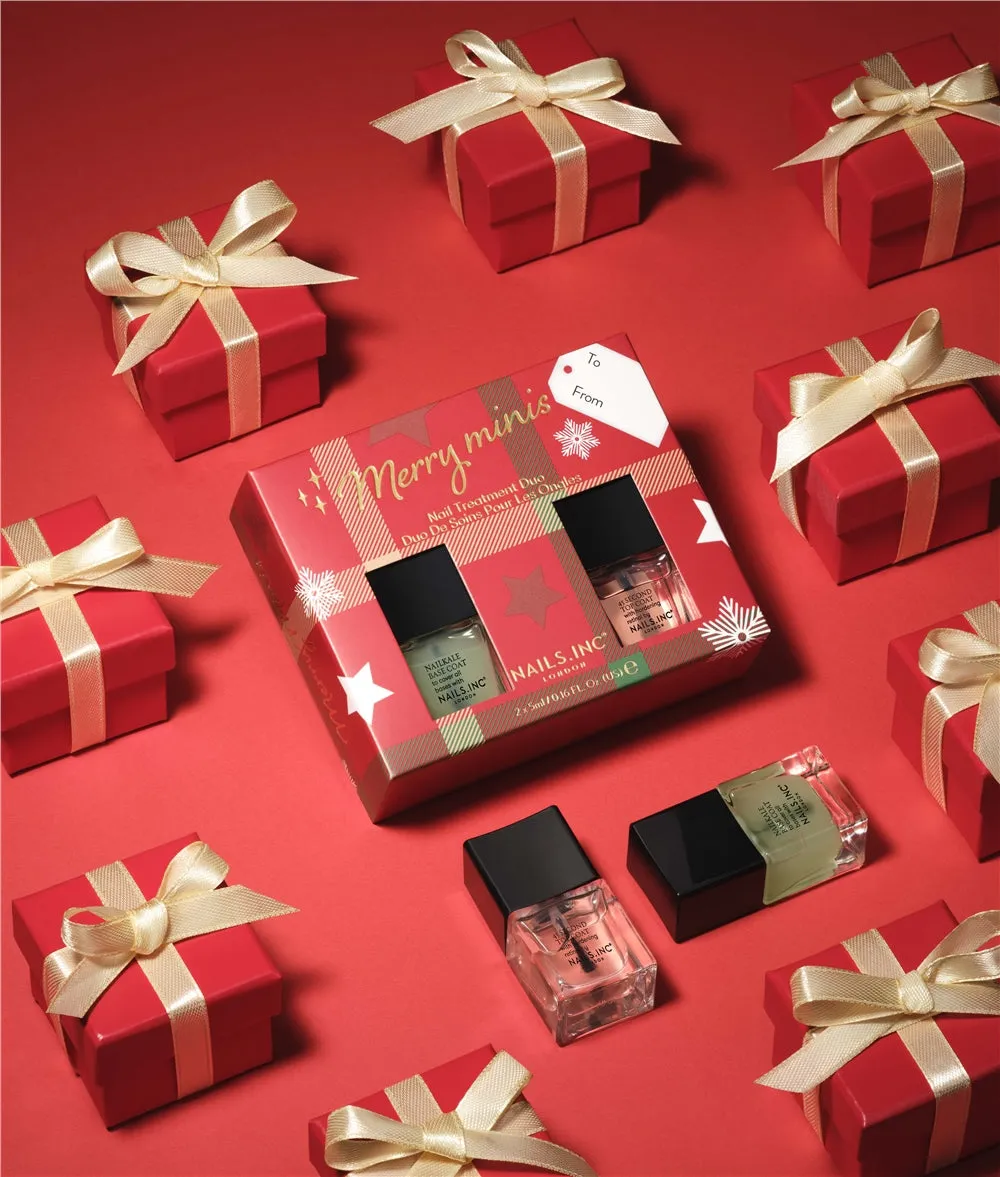 Nails Inc London Merry Minis Treatment Duo neglelakk 2-pk styrkende