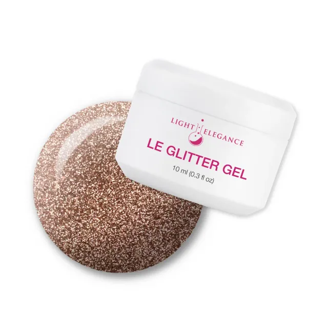 Light Elegance French Press glittergel 10 ml rosegull