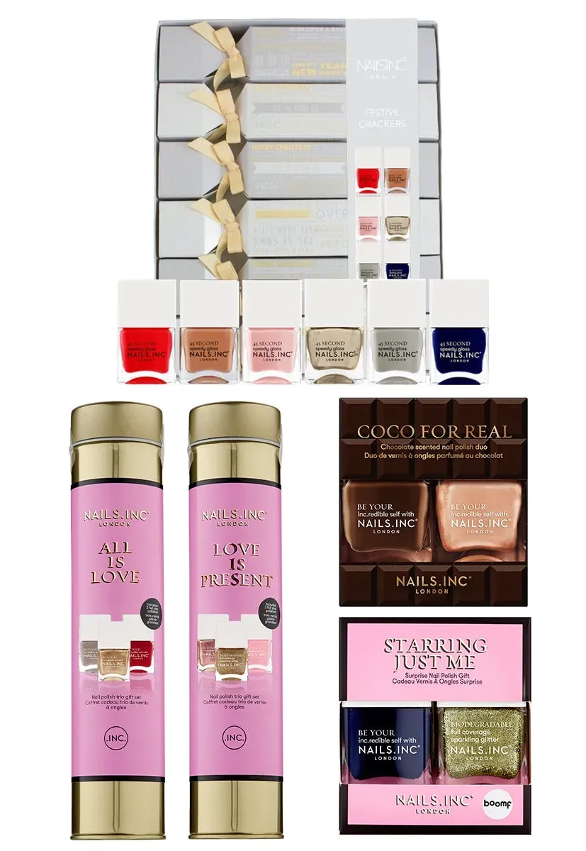 Nails Inc Festive Love neglelakksett 16 deler gave
