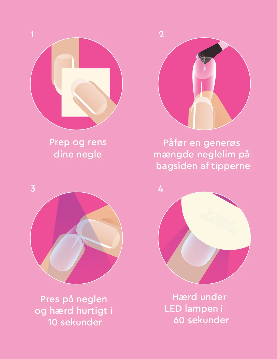 Le Mini Macaron Starter Kit Soft Gel Tips neglesett medium almond