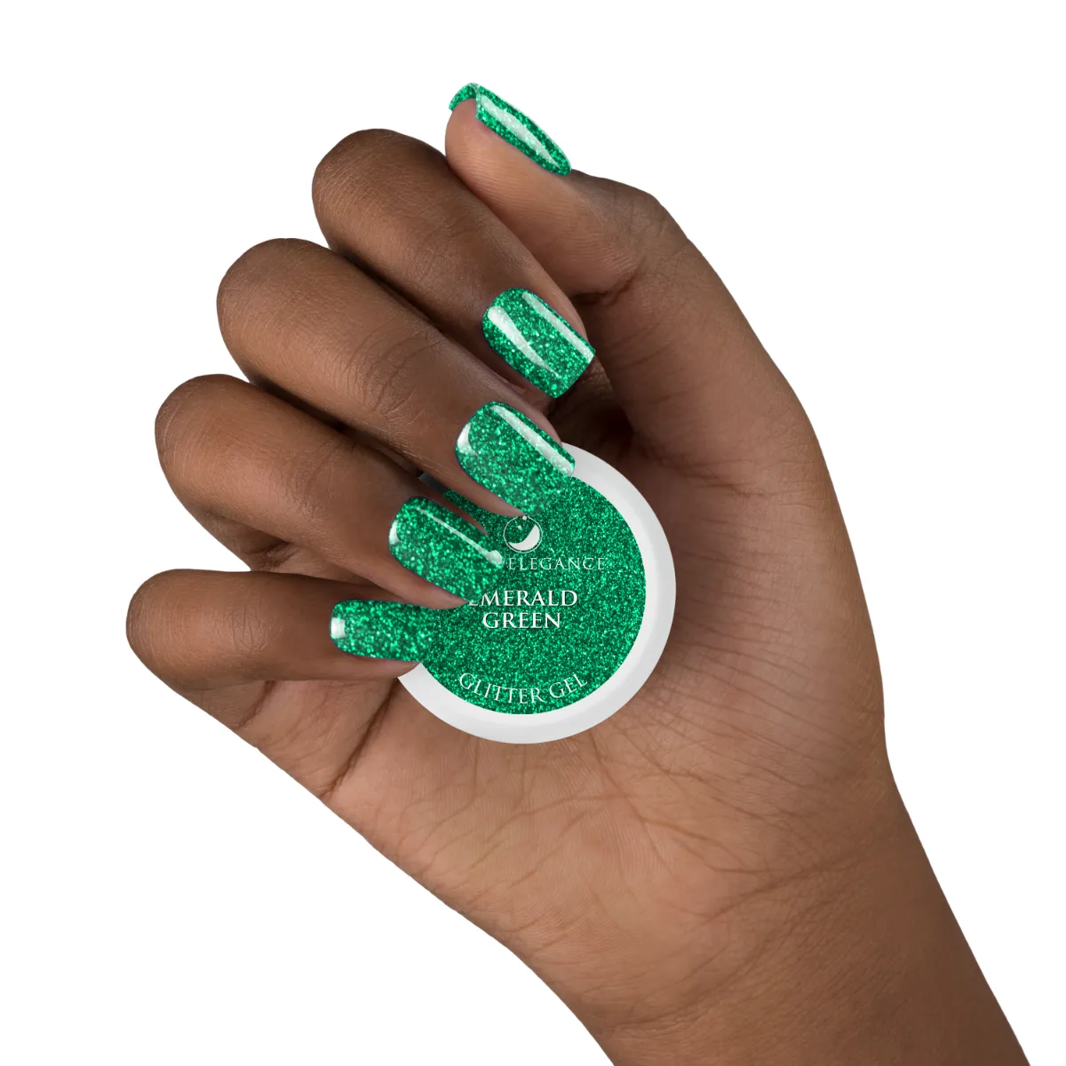 Light Elegance Emerald Green glittergel 10 ml opak smaragd