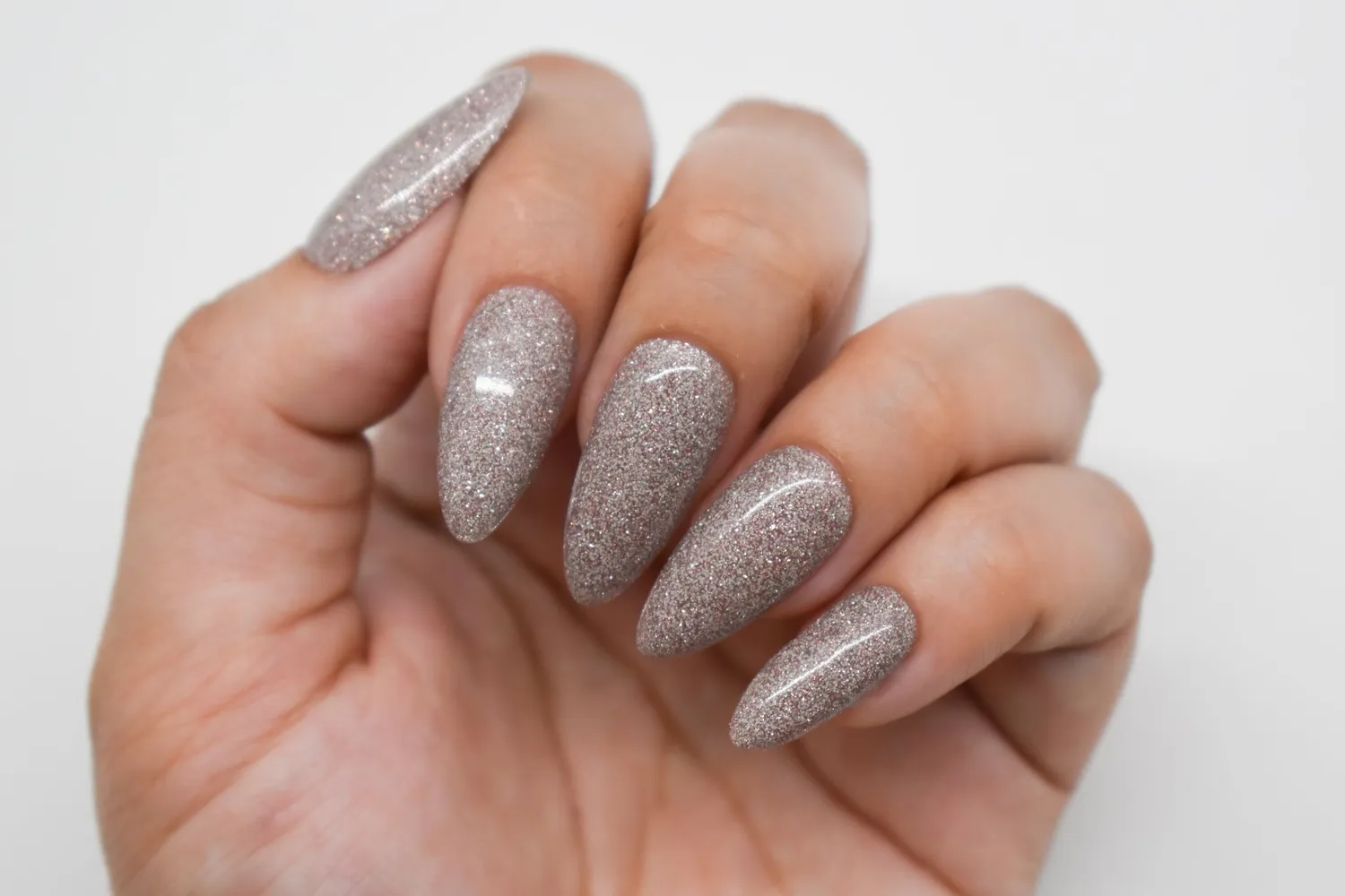 Light Elegance Smokin Gun glittergel 10 ml taupegrå