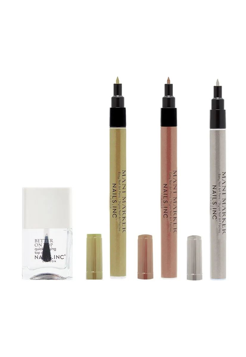 Nails Inc London Metallic Mani neglesett 4-deler skimmer