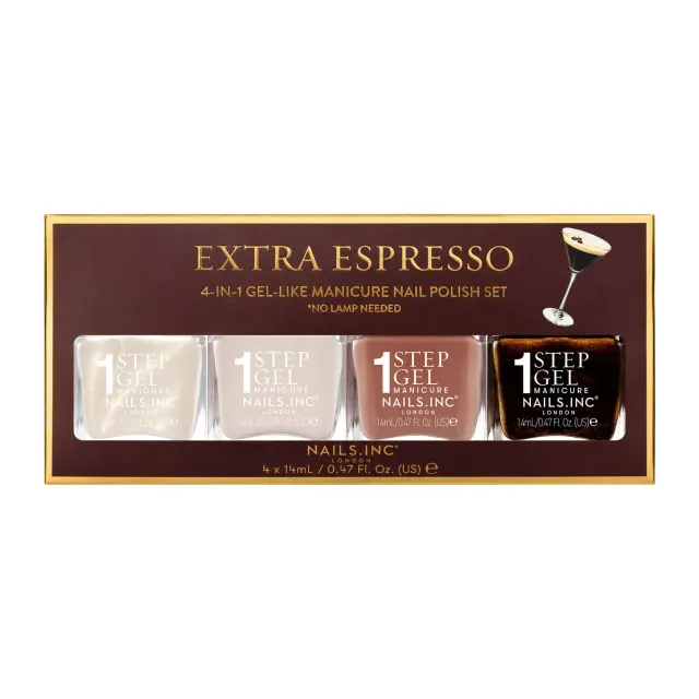 Nails Inc It's Topless Extra Espresso neglelakksett 1-step gel