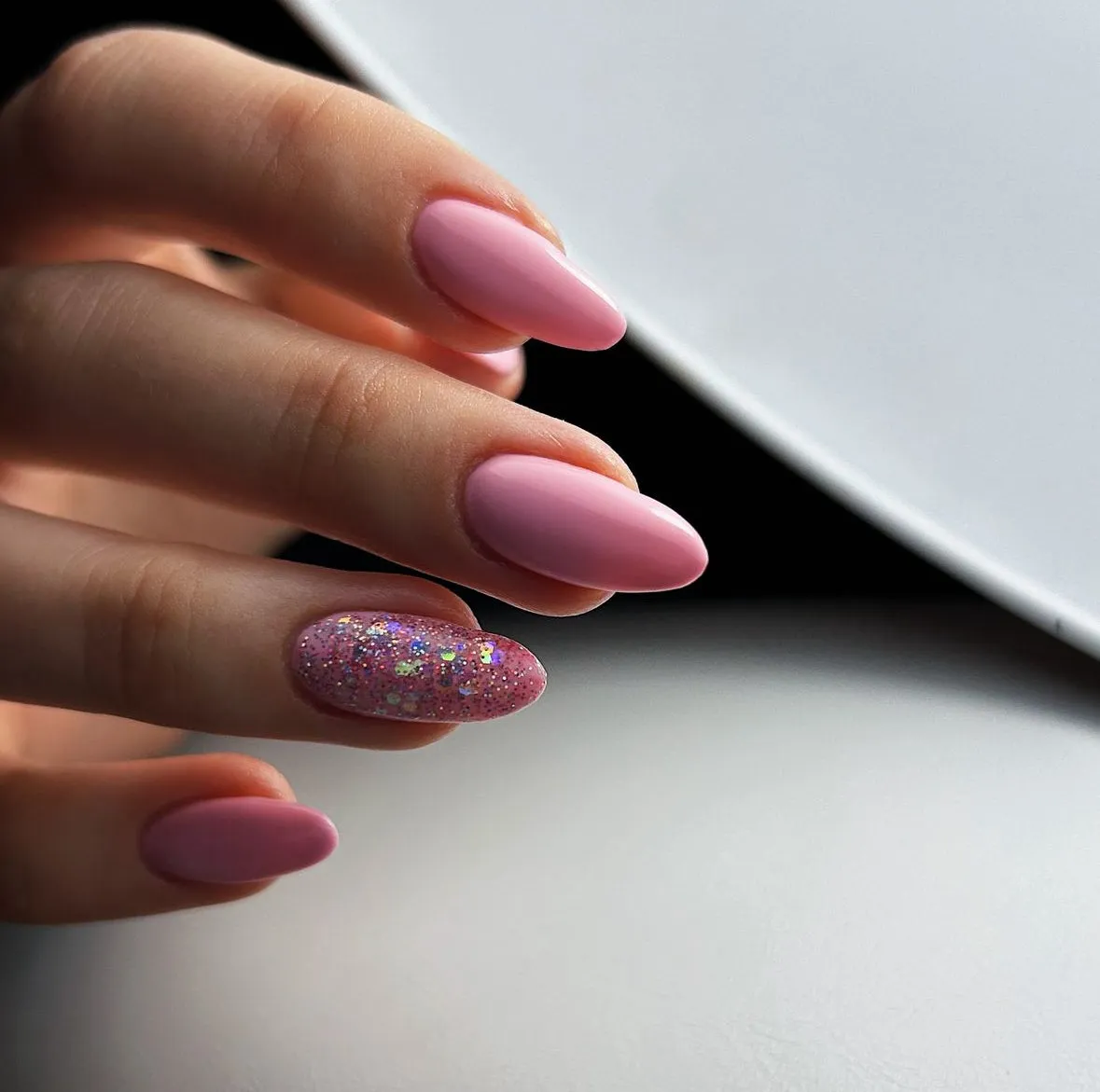 Light Elegance P+ Free Spirit gellakk 10 ml lavendel glitter