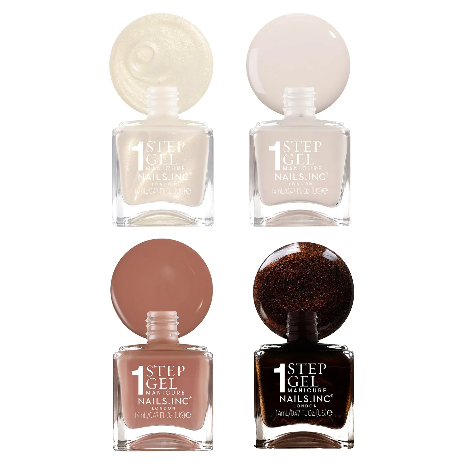 Nails Inc It's Topless Extra Espresso neglelakksett 1-step gel