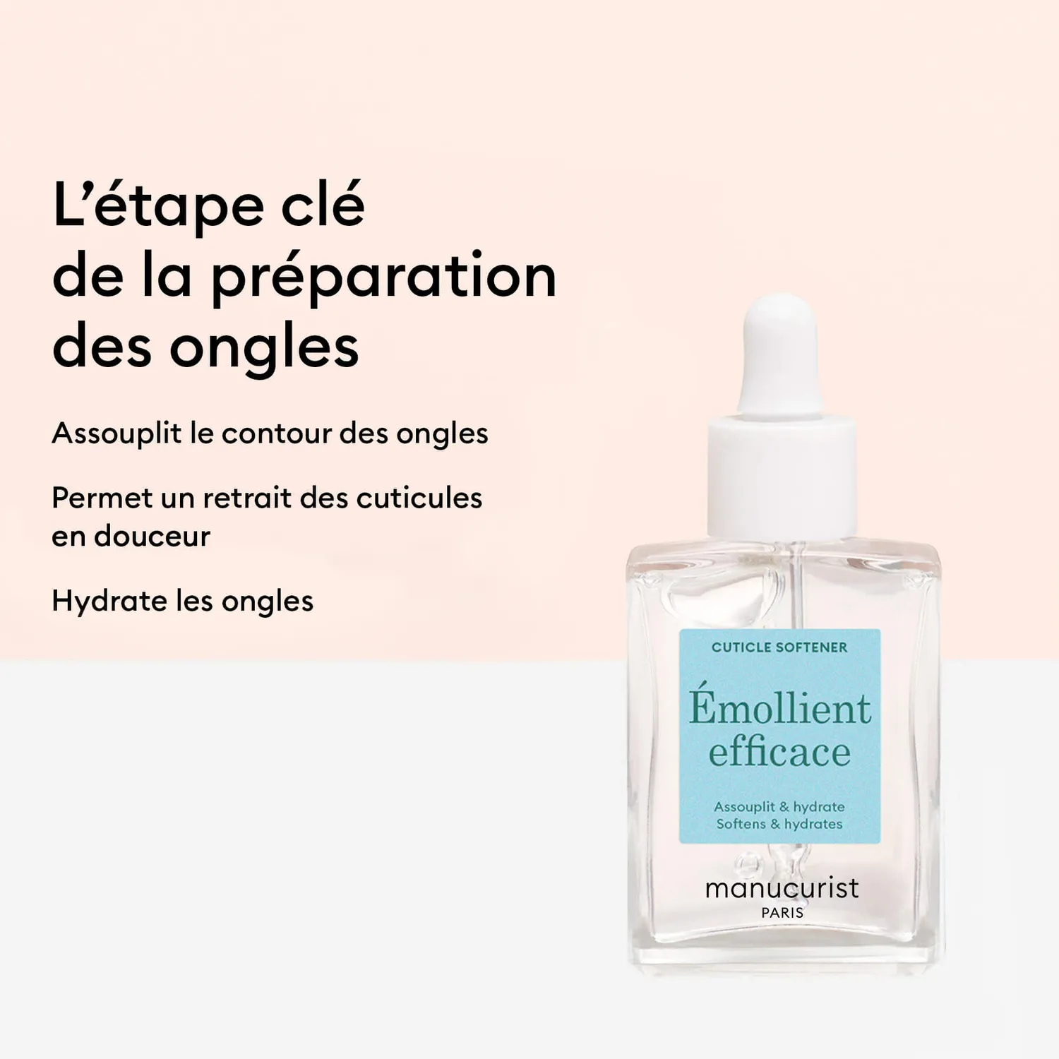 Manucurist Effective Emollient neglebåndmykner gel fukt