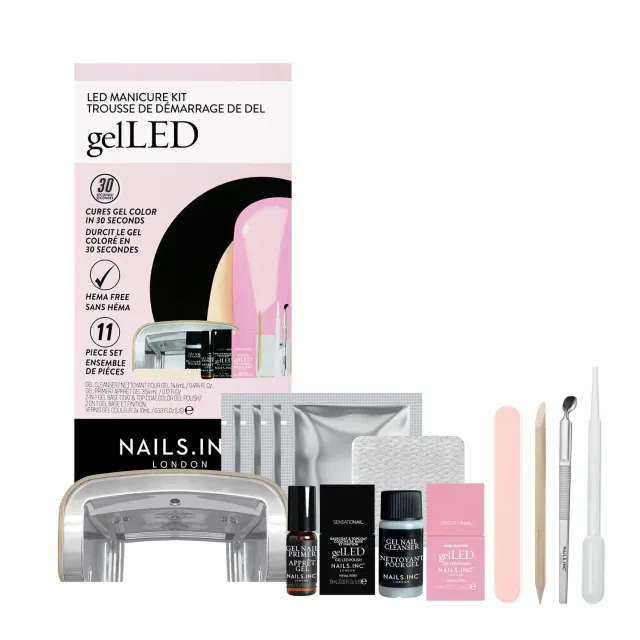 Nails Inc gelLED Manicure Starter Kit gelneglelakk sett 7 dagers holdbarhet