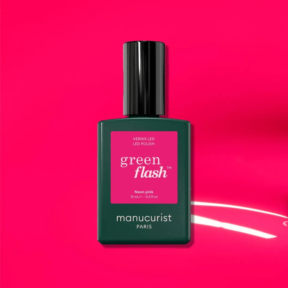Manucurist Green Flash Neon Pink gelneglelakk neonrosa