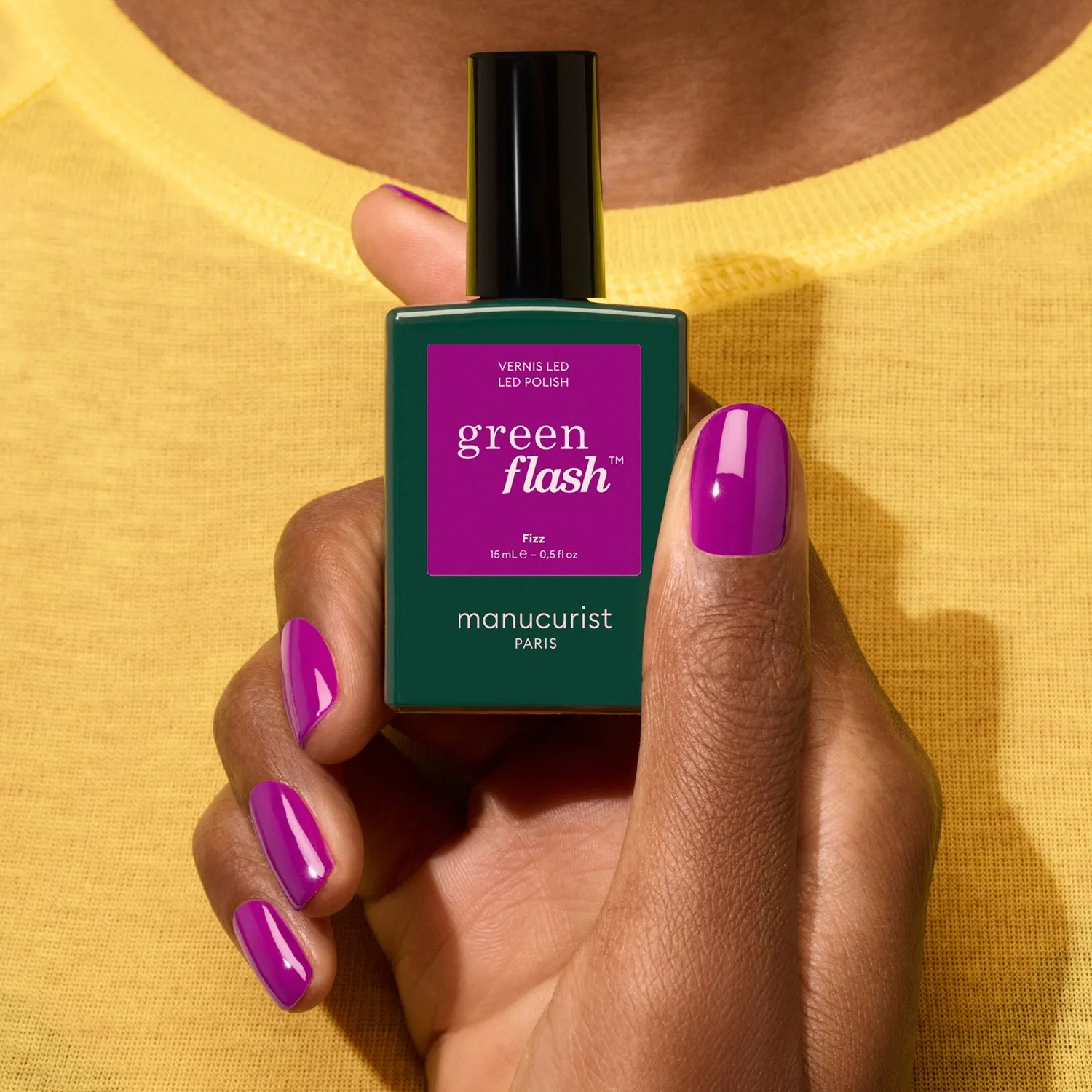 Manucurist Green Flash Fizz gellakk lilla magenta