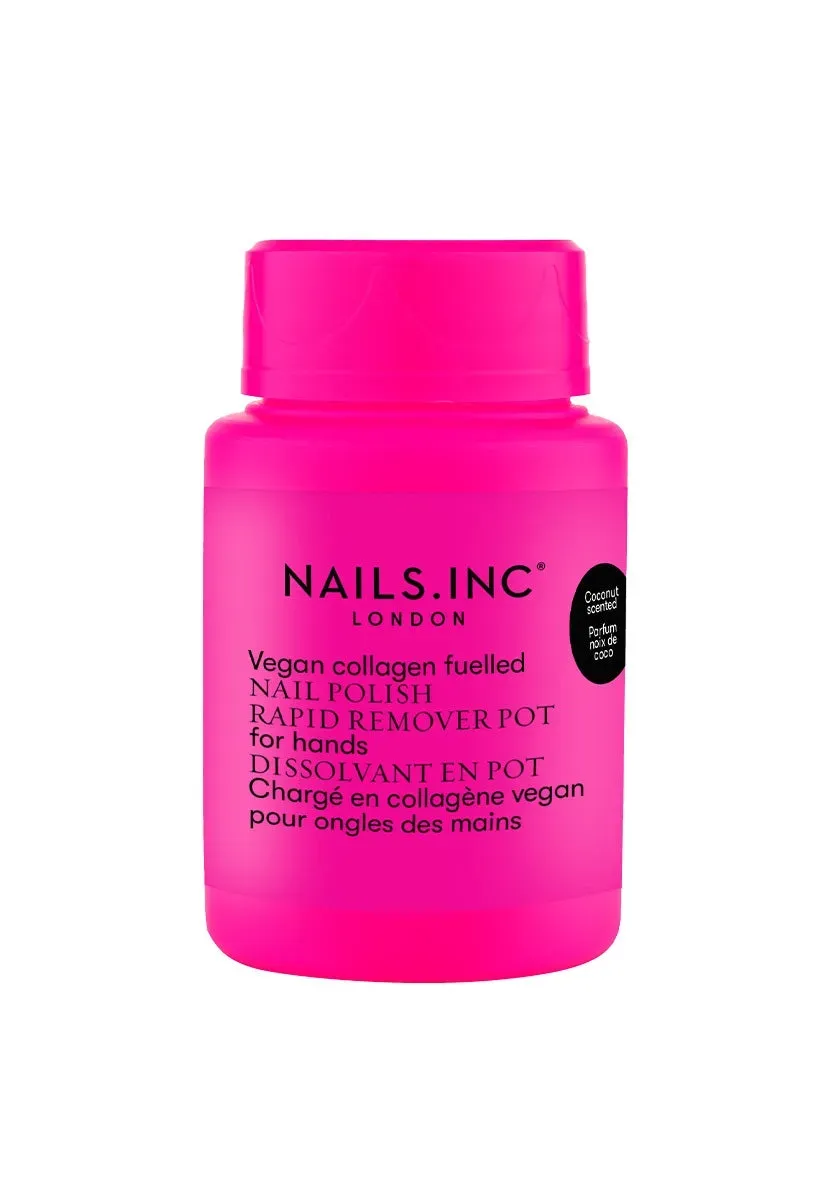 Nails Inc Vegan Collagen neglelakkfjerner neon rosa