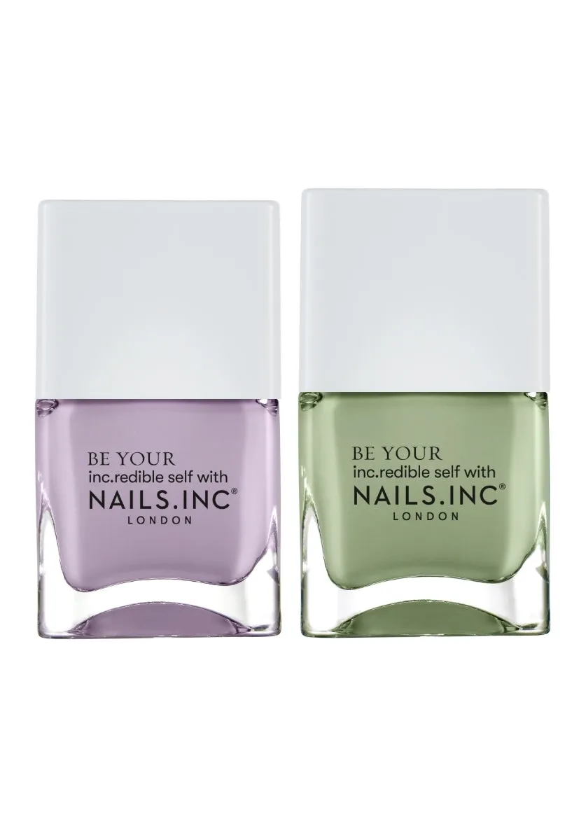 Nails Inc London Matcha Mood neglelakk duo grønn 2-pk