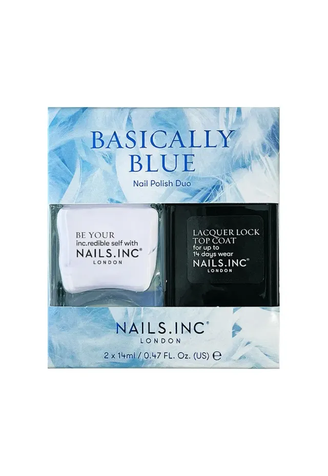 Nails Inc Basically Blue neglelakk duo blå creme