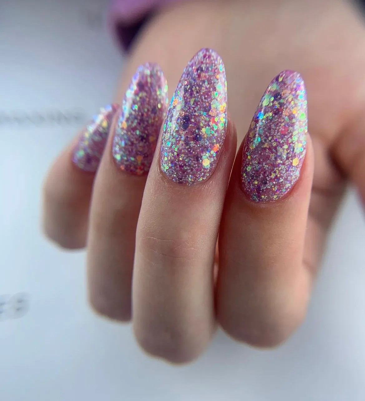Light Elegance P+ In My Happy Place gel neglelakk glitter 10 ml