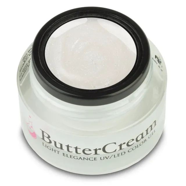 Light Elegance ButterCream Frenching gellakk 5 ml hvit glitter