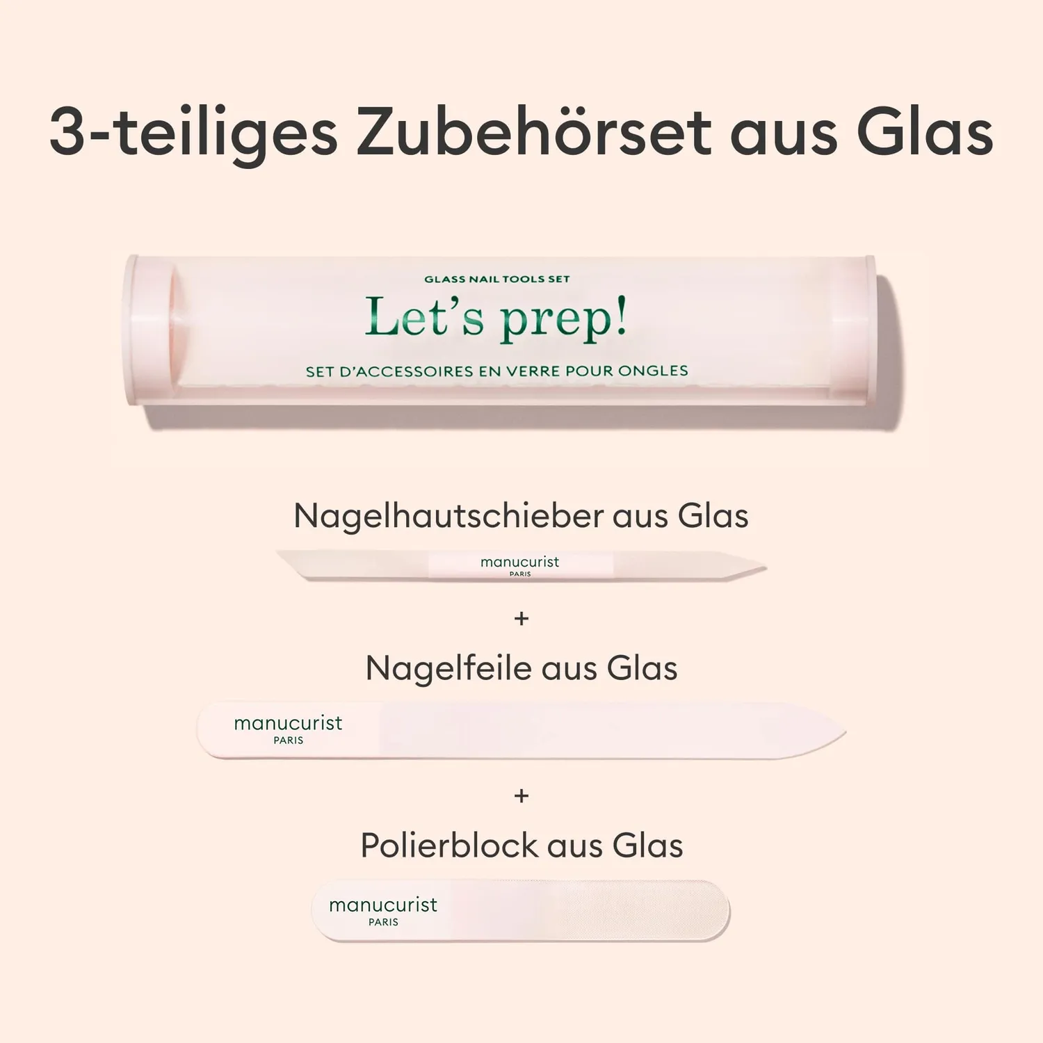 Manucurist Glass neglefilsett – fil buffer skyver