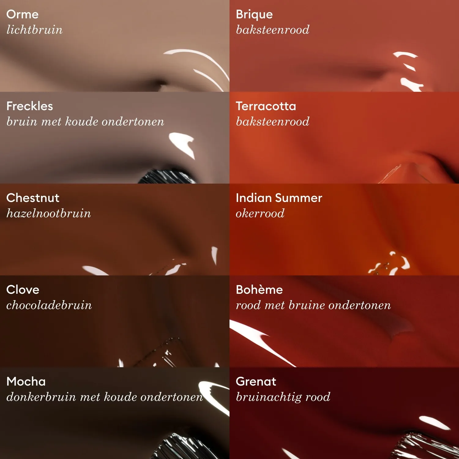 Manucurist Green Chestnut neglelakk brun varm