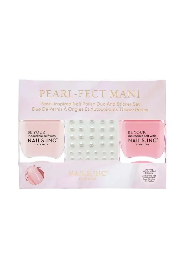 Nails Inc Pearl-Fect Mani neglelakk stickersett nude