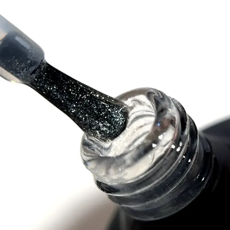 The Gel Collection Top Coat No Wipe Silver Shimmer 10 ml