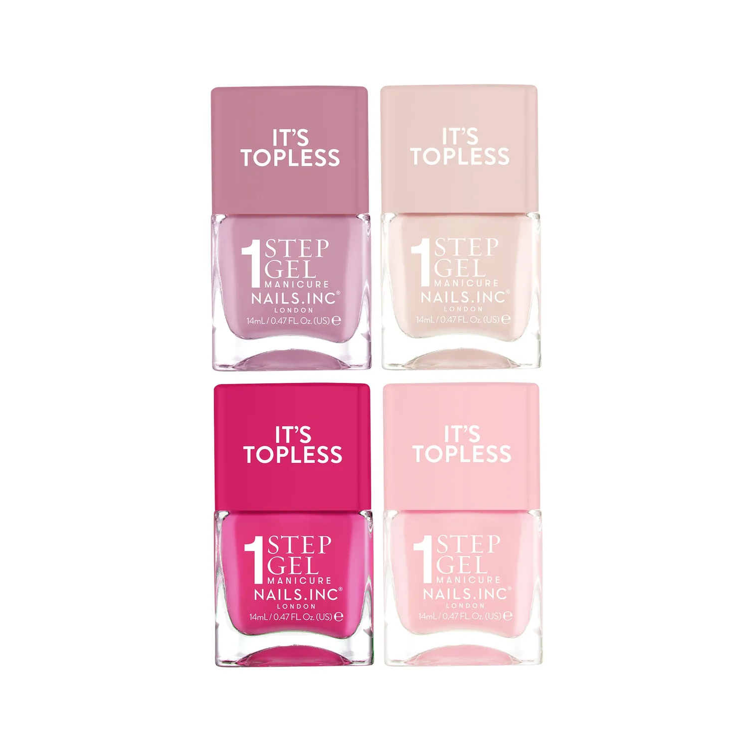 Nails Inc It’s Topless neglelakk 4-pk hurtigtørkende