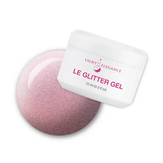 Light Elegance Cheshire Charm glittergel 10 ml rosa dekkende