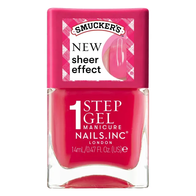 Nails Inc It's Topless Raspberry Red-y neglelakk jelly
