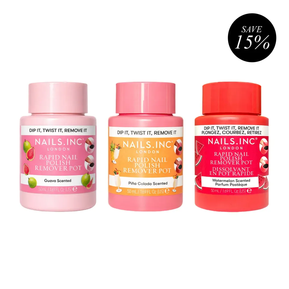 Nails Inc Summer Scents neglelakkfjerner potte trio duft