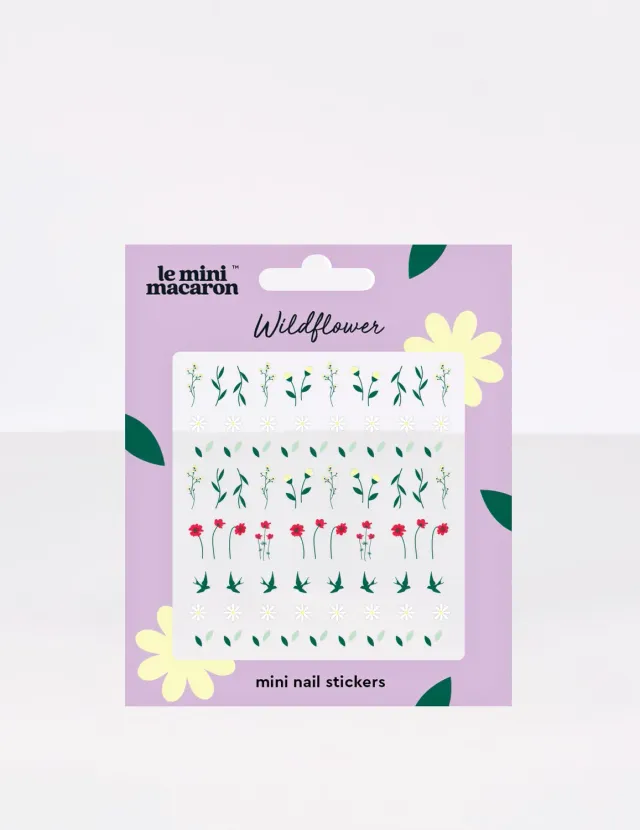 Le Mini Macaron Wildflower negleklistremerker 1 ark blomster