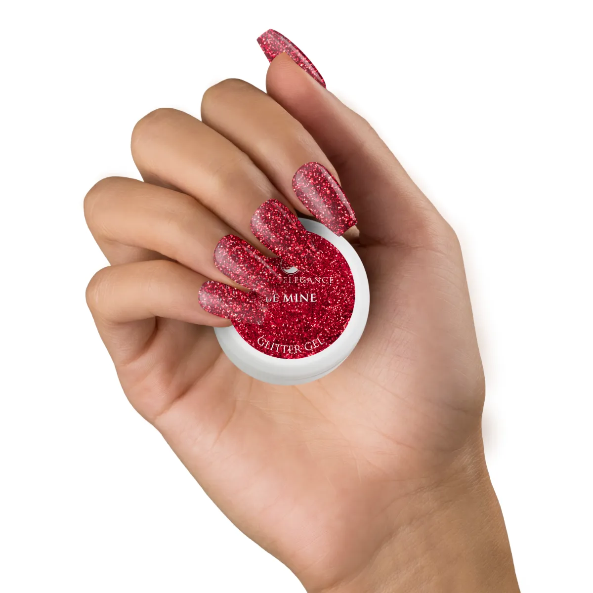 Light Elegance Be Mine glittergel 10 ml rød