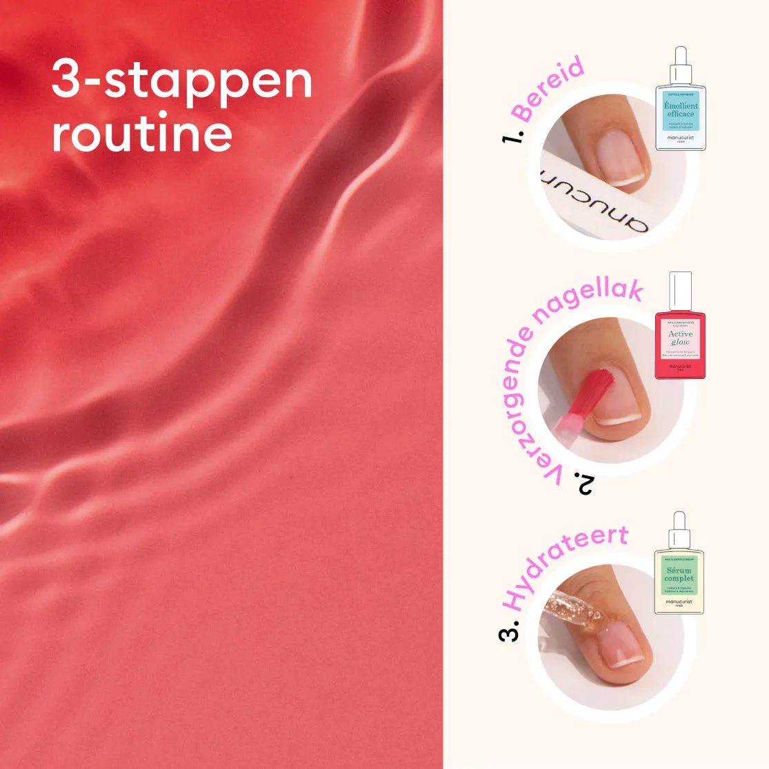 Manucurist Active Manicure Kit neglesett 3 pleielakk glans