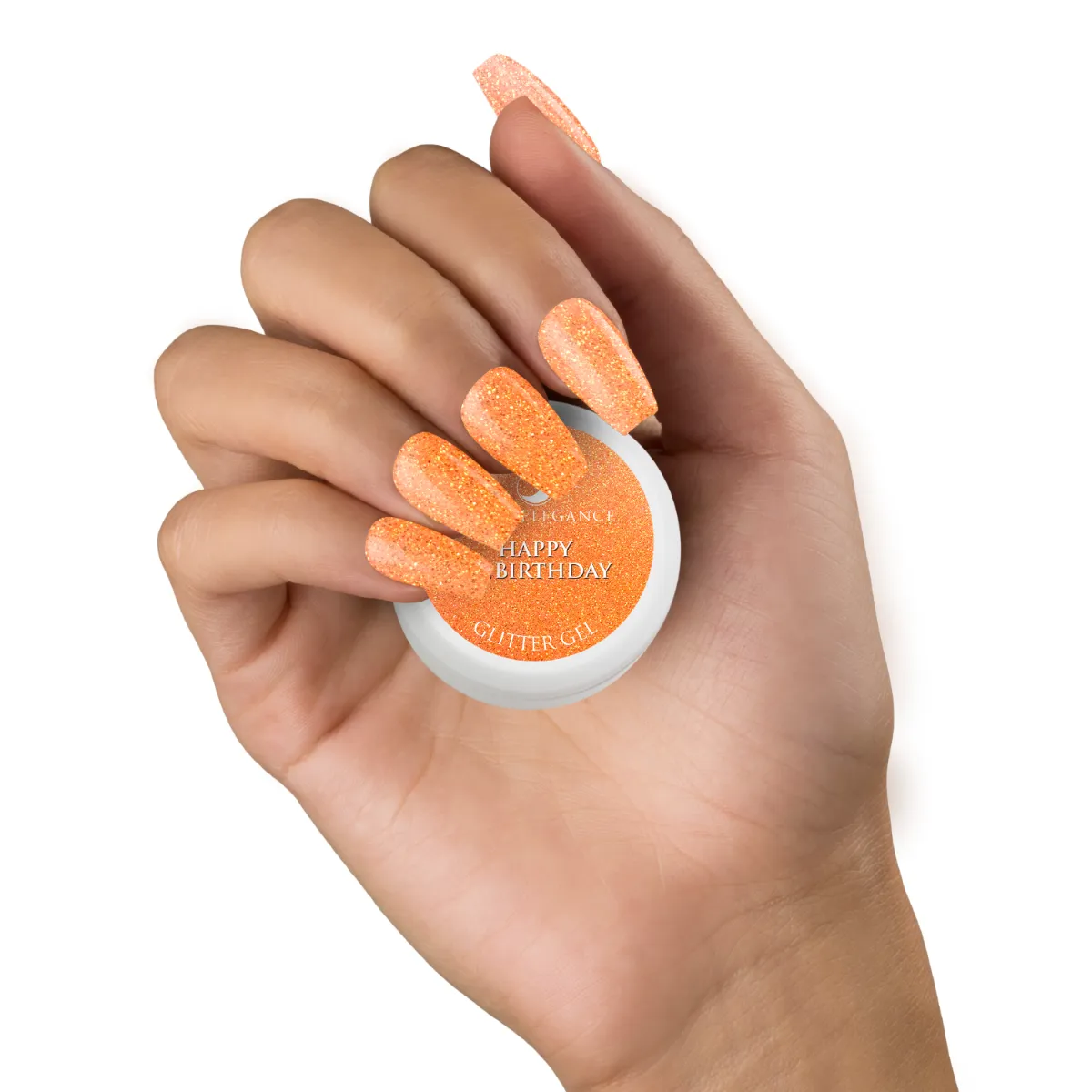 Light Elegance Happy Unbirthday glittergel 10 ml oransje