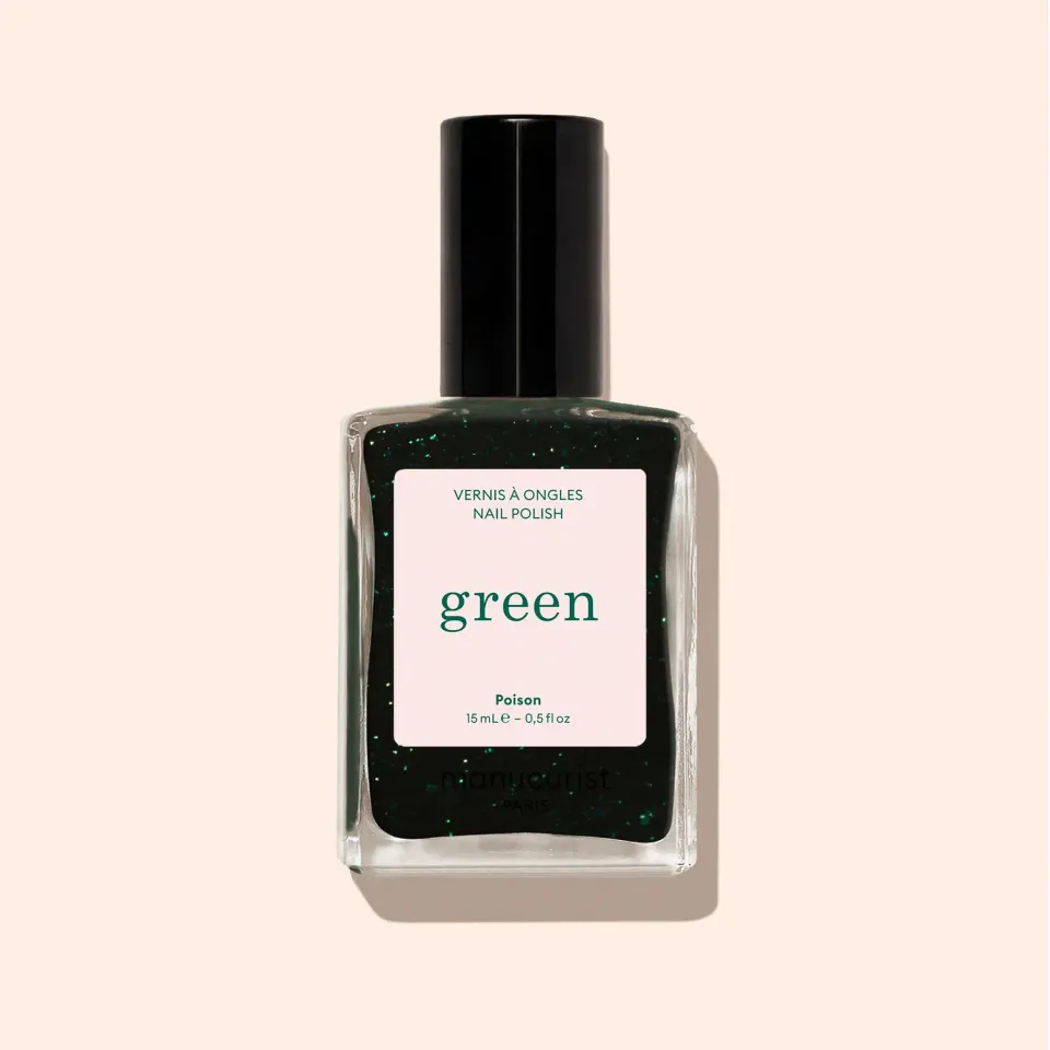 Manucurist Green Poison neglelakk glitter grønn furuglans