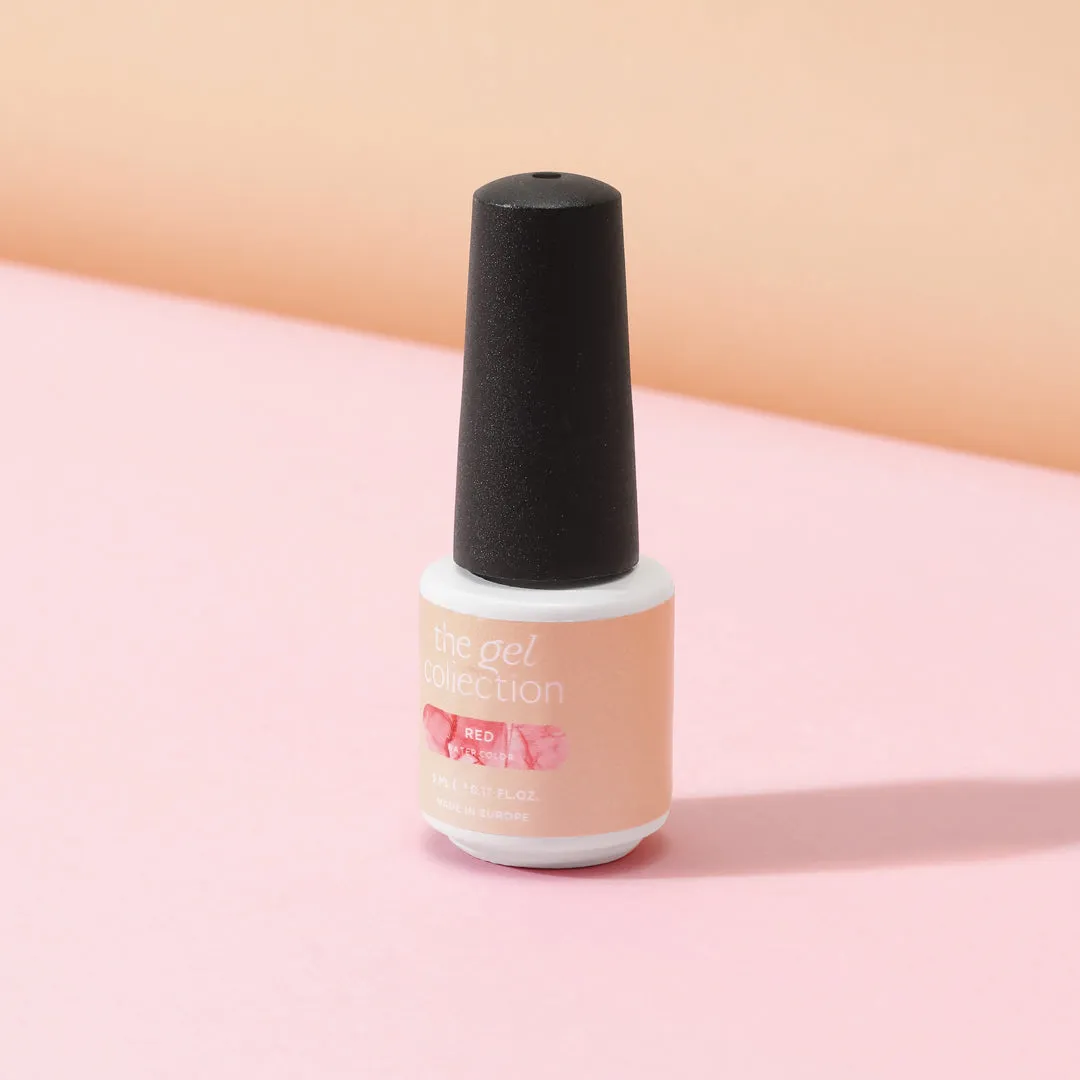 The Gel Collection Watercolor Red nail art 5ml rød
